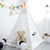xiaowantong Kids Teepee Tent Class Indina Play Tent for Indoor Outdoor Raw White Cotton Canvas Foldable Playhouse with Carry Case