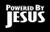 Makarios LLC Powered by Jesus Decal Vinyl Sticker Cars Trucks Vans Walls Laptop MKR White 55 x 3MKR352