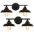 Bathroom Vanity Light 2 Light Wall Sconce Fixture Industrial Indoor Wall Mount Black Light for Bathroom Vanity Mirror Cabinets 2 Pack
