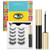 Magnetic Eyelashes with Eyeliner Natural Look Magnetic Eyeliner and Eyelashes Kit Reusable Magnetic Lashes with Applicator 5 Pairs of Eyelashes Magnetic No Glue Needed