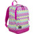 Eastsport Everyday Classic Backpack with Interior Tech Sleeve, Hot Pink/Spike Chevron Print