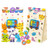 HAOORYX 24 Pack Word Party Paper Bags Cartoon Party Favor Gift Bag Recyclable Goodies Candy Treat Bags for Kids Theme Birthday Party Supplies Children Rewards Baby Shower Decoration 4 sheet stickers