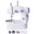 Mini Sewing Machine Portable Electric Sewing Machine  Double Threads and Two Speeds Crafting Mending Machine for Household Travel Kids Beginners