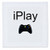 3dRose Iplay, black lettering on White Background, Picture of Game Controller - Quilt Square, 10 by 10-Inch (qs_180064_1)