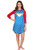 Wonder Woman DC Comics Logo Ragalan Pajama Nightgown Blue 1012