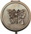 Fei Gifts Pewter Butterfly Compact Mirror