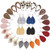 ONESING 16 Pairs Leather Earrings for Women Girls Faux Leather Earrings Sets Lightweight Teardrop Leaf Leopard Print Earrings Faux Leather Dangle Earrings Jewelry Gift