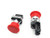 22mm Red Mushroom Emergency Stop Push Button Switch 600V 10A ZB2BE102C 2PCS