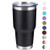 COKTIK 30 oz Stainless Steel Tumbler Double Wall Vacuum Insulated Coffee Travel Mug with Lid Durable Powder Coated Insulated Coffee Cup for Cold  Hot Drinks Black