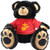 Honor Country US Marine Corps Plush Black Toy Teddy Bear Red Shirt