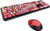 Mofii Wireless Keyboard and Mouse Combo24G USB MultiColor Cute Full Size Keyboard and Optical Mice Set for Computer Desktop PC Laptop Multicolor Red