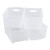 CadineUS Stackable Storage Bin Sets of 4 Clear Plastic Drawer Organizer Basket