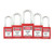 Lockout Tagout Lock Set  5 Red Keyed Differently OSHA Loto Safety Padlocks for Lock Out Tag Out Stations and Devices