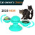 Windmill Cat Toys Turntable Teasing Interactive Cat Toy Cat Catnip Toys for Indoor Cats Cat Scratching Tickle Pet Ball Toys Cat Toothbrush with Suction Cup Funny Kitten Toys Cats Hair Brush Blue