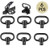 NNA 6PCS QD Sling Swivel QD Quick DetachRelease 125 Heavy Duty Push Button Sling Swivels  Black