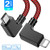 Wondrux Compatible 1FT 90 Degree Micro USB to iphone ipad OTG Data Cable Right Angle Phone Tablet Connector Cord DJI Spark Mavic Pro Platinum Air 2 Pro Zoom Remote Controller Accessories 2 Pack