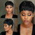 Short Black Pixie Cuts Hair Synthetic Short Wigs For Black Women Natural Short Hair Wigs Rose Net
