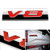 1x 3D Chrome Finish Metal V8 Emblem Alloy Badge Sticker Red Chrome