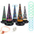 5PCS Inflatable Witch Hat Ring Toss Game for Halloween Party Supplies Family Halloween Party Games Witch Hat Black