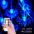 20LED Halloween Bats String Lights 98ft Water Proof Battery Operated Halloween Outside Decoration Light with 8 Modes Indoor  Outdoor Decor for Halloween Party Holiday Christmas Decorations  Blue