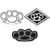 Knuckle Rings MC Embroidered Iron On Sew On Patch for Biker Vest