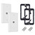 CAT6 RJ45 Ethernet Wall Plate OZXNO 2Pack RJ45 Female to Female Keystone Jack Wallplate Removable Cat6 Inline Coupler Faceplate with Low Voltage Mounting Bracket Device 1 Port