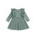 Infant Toddler Baby Girl Ribbed Ruffle Dress Cute Kids Solid Long Sleeve Dresses Top Fall Winter Warm Outfits Clothes Ruffle Long SleeveGreen 34T Infant Toddler Baby Girl Ribbed Ruffle Dress Cute Kids Solid Long Sleeve Dresses Top Fall Winter Warm Outfits Clothes Ruffle Long SleeveGreen 34T