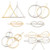 Hair Clip for Women Metal Hair Clips Butterfly Lips Hollow Round Triangle hollow Horsetail Barrette Pin Clip Minimalist Personality Hair Accessories Gold and Silver