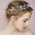 Denifery Bridal Rose Gold Crystal Hair Vine Bridal Long Hair Vine Wedding Headpiece Bridal Hairpiece Crystal Headband Bridal Hair Accessory for Women and Girl Rose gold