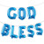 16 inch God Bless Foil Letter Balloons Banner Baptism Party Decorations First Communion Christening Party Supplies GOD Bless Blue