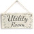 na Utility Room  French Shabby Chic Home Decor Door SignPlaque 10x5 inch