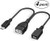 Micro OTG Cable Adapter 2in1 Powered Micro USB to USB Adapter OTG Cable  Power Cable for Streaming Sticks Media Devices PS Classic Pi Zero Sega Genesis SNES Classic etc  4 Pack