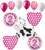 11 pc 2nd Birthday Cow Balloon Bouquet Happy Decoration Farm Animal Second Girl