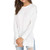 Womens Fall Long Sleeve Sweatshirt Side Split Loose Casual Tunic Tops White M