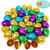 36 Pieces Golden Metallic Easter Eggs 2.3 Inches for Easter Hunt, Surprise Egg, Filling Specific Treats, Easter Theme Party Favors, Basket Stuffers Fillers, Classroom Prize Supplies
