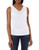 Calvin Klein Womens Solid Drape Neck Cami White Medium Petite