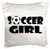 3dRose pc_181851_1 Soccer Girl Black And White Pillow Case, 16" x 16"