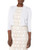 Ronni Nicole Womens Basic Shrug White Large