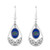 FTH Florida Gators Logo Silver Tone Tear Drop Hoop Earrings with Clear Rhinestones