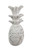 Chesapeake Bay Ltd 10 Inch White Pineapple Hanging Wall Art Carved Wood Sculpture Home Decor Plaque