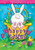Toland Home Garden Bunny Tail 28 x 40 Inch Decorative Cute Rabbit Spring Easter Basket House Flag