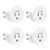 Smart Plug Compatible with Alexa Google Assistant for Voice Control KTMC Mini Smart Outlet Wifi plug with Timer Function No Hub Required White ETL Certified 4 pack