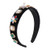TIKCOOL Baroque Pearl Rhinestone Headbands for Women Colorful Gemstone Crystal Embellished Floral Hairband for Girls Luxury Wide Velvet Bejewelled Hair Hoop for Wedding Prom Christmas Parties
