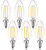 2W LED Chandelier Light Bulbs 25W Equivalent E12 Base Candelabra LED Bulbs Dimmable Ceiling Fan Bulb Clear Filament Vintage Home Decoration Candle Light Bulbs B11 2700K Warm White,6Pack