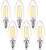 2W LED Chandelier Light Bulbs 25W Equivalent E12 Base Candelabra LED Bulbs Dimmable Ceiling Fan Bulb Clear Filament Vintage Home Decoration Candle Light Bulbs B11 2700K Warm White6Pack