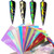Flame Reflections Nail StickersNail Foil Transfer Sticker16 PCS Holographic Flame Nail Art Stickers Tips Wraps Foil Transfer Adhesive Glitters Acrylic DIY Nail Art Decoration