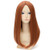 BERON 20 Long Straight Hair Cosplay Costume Party Wig with Wig Cap Dark Orange