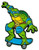 Skateboarding Leo  TMNT Collectible Pin