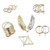Drayas Minimalism Style Hair Clip for Women?Metal Hair Clips Geometric Patterns Hair Barrettes Leaf Bowknot Hollow Round Triangle Moon hollow Hair Pins Hair Accessories 12PCSSET