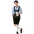 Boisterous Bavarian Mens Halloween Costume German Oktoberfest Beer Lederhosen Green XLarge